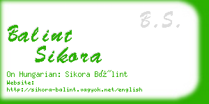 balint sikora business card